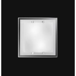 Perenz - Applique Quadrata Contemporanea Frame Vetro Bianco 2 Luci E27