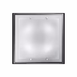 Collezione FRAME CORNICI DI LUCE CHE ARREDANO Plafoniera in vetro bianco e metallo verniciato a polvere, dal design moderno e ...