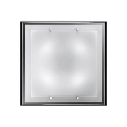 Perenz - Plafoniera Quadrata Contemporanea Frame Vetro Bianco 4 Luci E27