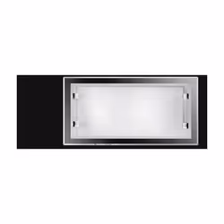 Collezione FRAME CORNICI DI LUCE CHE ARREDANO Applique in vetro bianco e metallo verniciato a polvere, dal design moderno e m ...