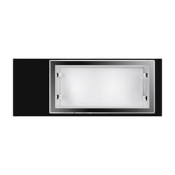Perenz - Applique Contemporanea Frame Vetro Bianco 2 Luci E14