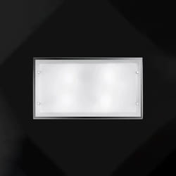 Perenz - Plafoniera Rettangolare Contemporanea Frame Vetro Bianco 4 Luci E27