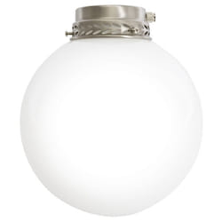 Perenz - Kit Luce Vetro Bianco Sfera Piccola Con Portalampada Ottone Lucido