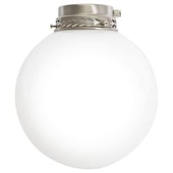 Perenz - Kit Luce Vetro Bianco Sfera Piccola Con Portalampada Ottone Brunito