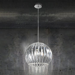 Perenz - Sospensione Contemporanea Slice Metallo Acrilico Trasparente 1 Luce E27 D40