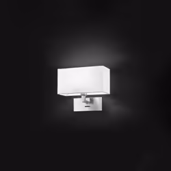 Collezione PARA HOTEL ELEGANZA 5 STELLE Applique elegante con paralume in PVC e base in cromo spazzolato crea un effetto lumi ...