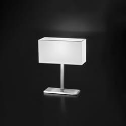 Perenz - Lampada Scrivania Contemp Para Hotel Metallo Cromo Tessuto Bianco 1 Luce E14