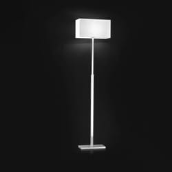 Perenz - Piantana Contemporanea Para Hotel Metallo Cromo Tessuto Bianco 1 Luce E27