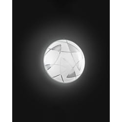 Perenz - Plafoniera Contemporanea Fish Metallo Bianco Vetro 1 Luce E27