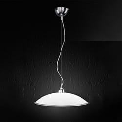 Perenz - Sospensione Contemporanea Skirt Metallo Cromo Vetro Bianco 1 Luce E27 D45