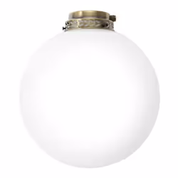 Collezione Accessori KIT SFERA IN VETRO BIANCO Kit luce in vetro bianco con portalampada D.25,5 x H.27 cm Cromo lucido. Soffi ...