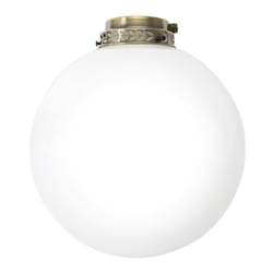 Perenz - Kit Luce Vetro Bianco Grande Con Portalampada Cromo Lucido