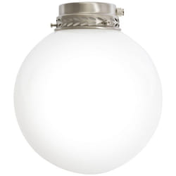 Perenz - Kit Luce Vetro Bianco Sfera Piccola Con Portalampada Cromo Lucido