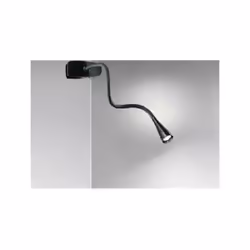 Lampada da tavolo flex in plastica e metallo colore nero con pinza. Circuito LED incluso, 3W Temperatura colore 3000°K, luce ...