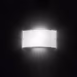 Collezione Drop APPLIQUE DAL DESIGN RAFFINATO Applique struttura in vetro bianco e trasparente, creando riflessi luminosi uni ...