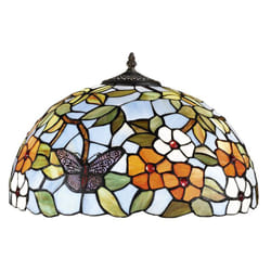 Perenz - Paralume Tiffany In Vetro Decorato Multicolor d. 40Cm