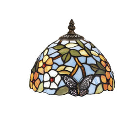Paralume Tiffany Vetro Decorato Multicolor d. 20Cm