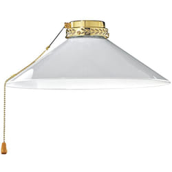 Perenz - Kit Luce Vetro Bianco Grande Con Portalamapada Ottone Lucido