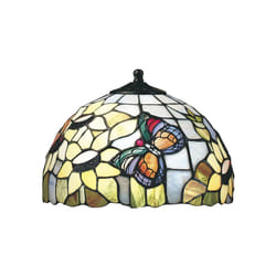 Paralume Tiffany In Vetro Decorato Multicolor d. 26Cm