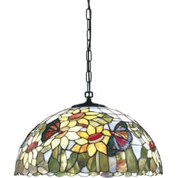 Perenz - Sospensione Tiffany Vetro Multicolor Chiaro 1 Luce E27