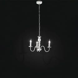Perenz - Lampadario Contemporaneo Ducale Metallo Bianco 3 Luci E14
