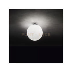 Perenz - grape Plafoniera in cromo lucido con vetro bianco 1 luce attacco E27 diametro 30cm