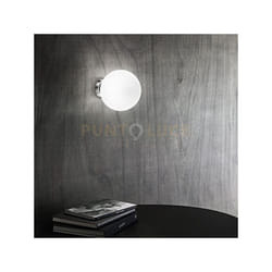 Perenz - grape Applique in cromo lucido con vetro bianco 1 luce attacco E27 diametro 20cm