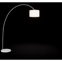 Perenz - Piantana Contemporanea Callisto Metallo Bianco Tessuto 1 Luce E27