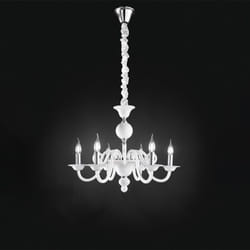 Perenz - Lampadario Classico Bougie Metallo Bianco 6 Luci E14