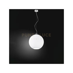 Perenz - ufo Sospensione vetro bianco 1 luce sfera attacco E27 diametro 40cm