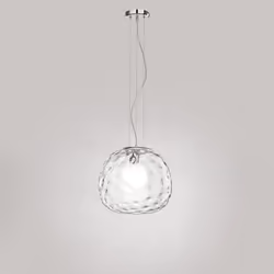 Collezione Ufo LA LUCE CHE TI CATTURA Sospensione diffusore in vetro trasparente, forma sferica che ricorda quella di un UFO, ...