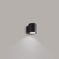 Collezione Quarondo LAMPADA ELEGANTE E FUNZIONALE Applique in alluminio antracite, forma circolare e finitura a rilievo, per  ...