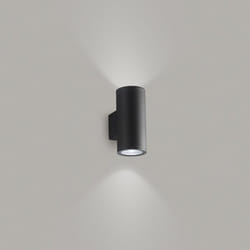 Perenz - Applique Da Esterno Cilindrica Moderna Quarondo Metallo Grigio Grafite Vetro 2 Luci Gu10