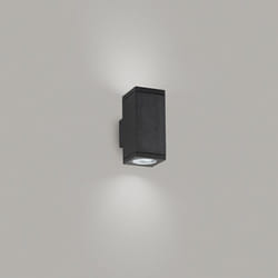Perenz - Applique Da Esterno Moderna Quarondo Metallo Grigio Grafite Vetro 2 Luci Gu10