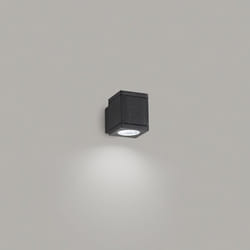 Perenz - Applique Cubica Esterno Moderna Quarondo Metallo Grigio Grafite Vetro Gu10