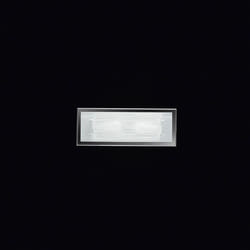 Perenz - Applique Rettangolare Contemporanea Frame Vetro Bianco Satinato 2 Luci E27