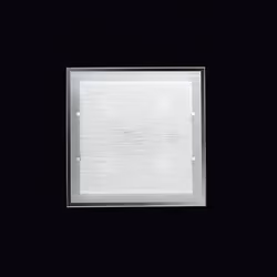 Collezione FRAME CORNICI DI LUCE CHE ARREDANO Plafoniera in vetro striato e metallo verniciato a polvere, dal design moderno  ...