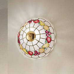 Perenz - Plafoniera Tiffany Madreperla Madreperla Multicolor 2 Luci E27