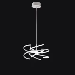 Collezione Nest LA LAMPADA CHE TI COCCOLA Sospensione realizzata in metallo verniciato bianco, è caratterizzata da forme sinu ...