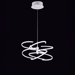 Collezione Nest LA LAMPADA CHE TI COCCOLA Sospensione realizzata in metallo verniciato bianco, è caratterizzata da forme sinu ...