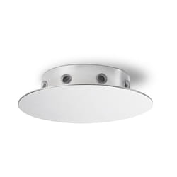 Rosone Multicavo 8 Fori In Metallo Cromo Lucido D15Cm