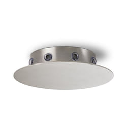 Rosone Multicavo 8 Fori In Metallo Cromo Spazzolato D15Cm