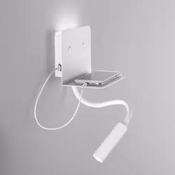 Collezione Level LA LAMPADA CHE SI ADATTA Applique realizzata in metallo verniciato di colore bianco. Design moderno è caratt ...