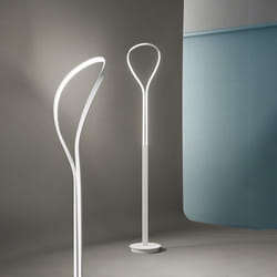Perenz - Piantana Moderna Blossom Metallo Bianco Acrilico Led 32W 3000K