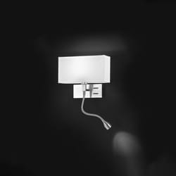 Perenz - Applique Dx Contemporanea Para Hotel Metallo Cromo Tessuto 1 Luce E14