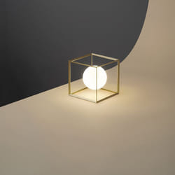 Perenz - Lampada Da Scrivania Contemporanea Cube Metallo Oro 1 Luce G9
