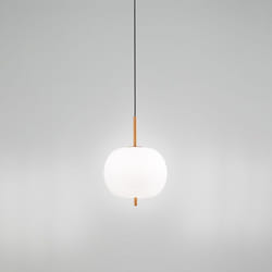 Sospensione Contemporanea Cirro Metallo Oro Vetro Bianco Led 18W 3000K