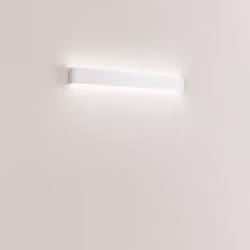 Collezione Way LA LAMPADA CHE TI INDICA LA STRADA Applique in metallo bianco, forma rettangolare con una sottile linea di luc ...