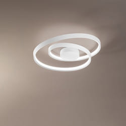 Plafoniera Moderna Ritmo Metallo Bianco Acrilico Led 55W 3000K