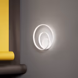 Collezione Ritmo LA LAMPADA CHE SEGUE IL TUO RITMO Applique elegante realizzata in metallo e alluminio verniciato di colore b ...